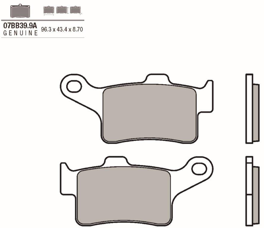 Pastillas de freno Brembo genuinas (07BB399A)