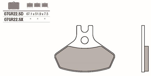 Pastillas freno Brembo sinterizadas (07GR22SX)