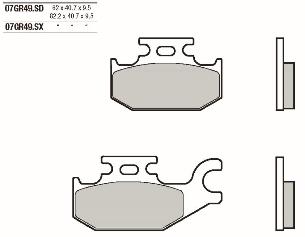 Pastillas freno Brembo sinterizadas (07GR49SX)