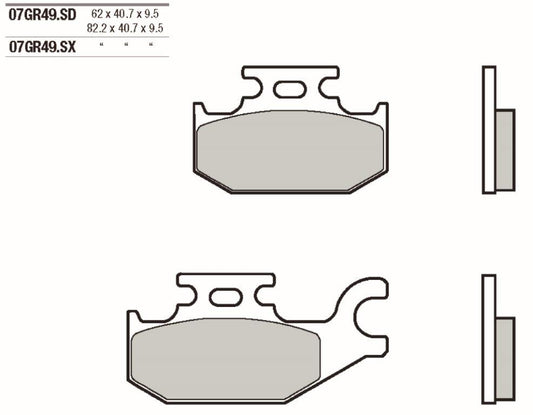 Pastillas freno Brembo sinterizadas (07GR49SX)