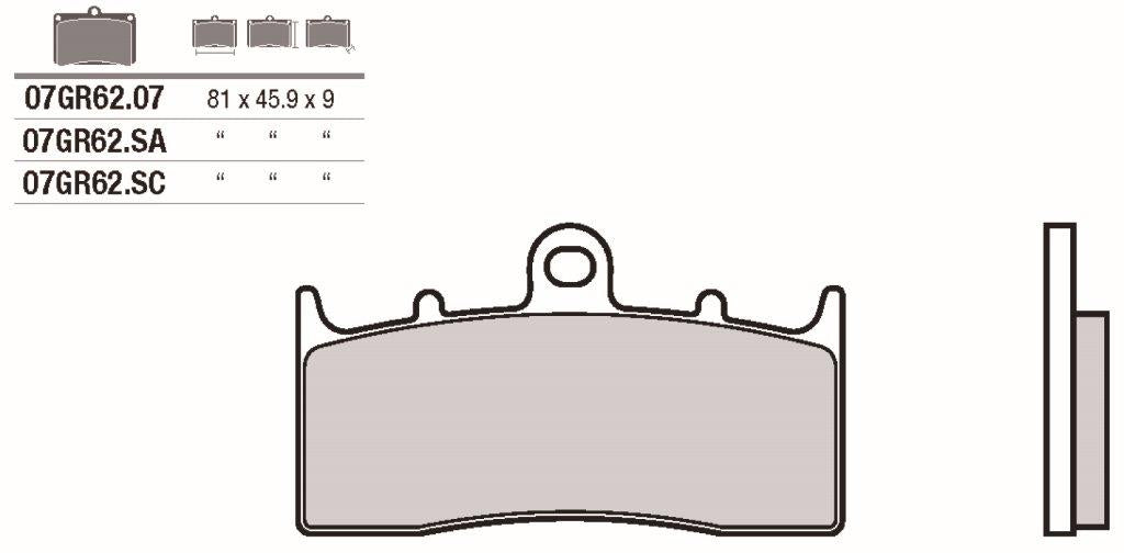 Pastillas freno Brembo Racing SC genuino