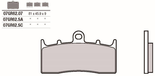Pastillas freno Brembo Racing SC genuino