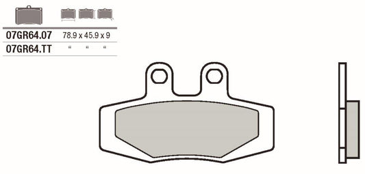 Pastillas de freno Brembo orgánicas (07GR64TT)