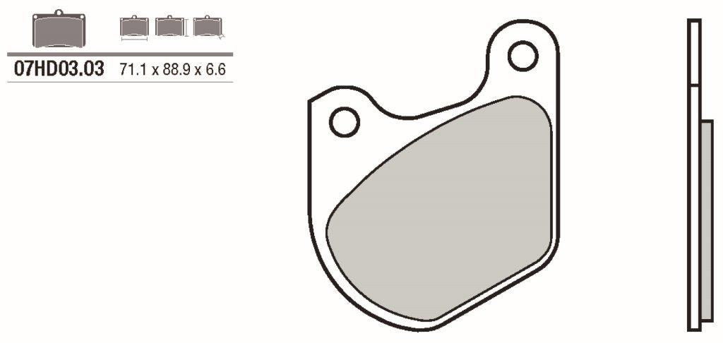 Pastillas de freno Brembo genuinas (07HD0303)