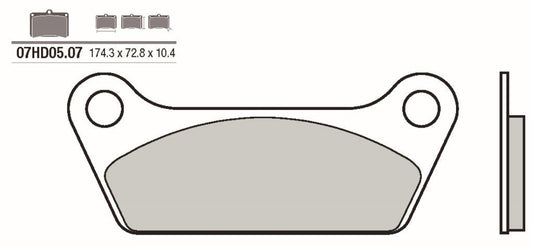 Pastillas de freno Brembo genuinas (07HD0507)