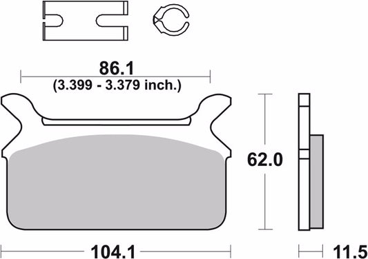 Pastillas de freno Brembo genuinas (07HD0910)