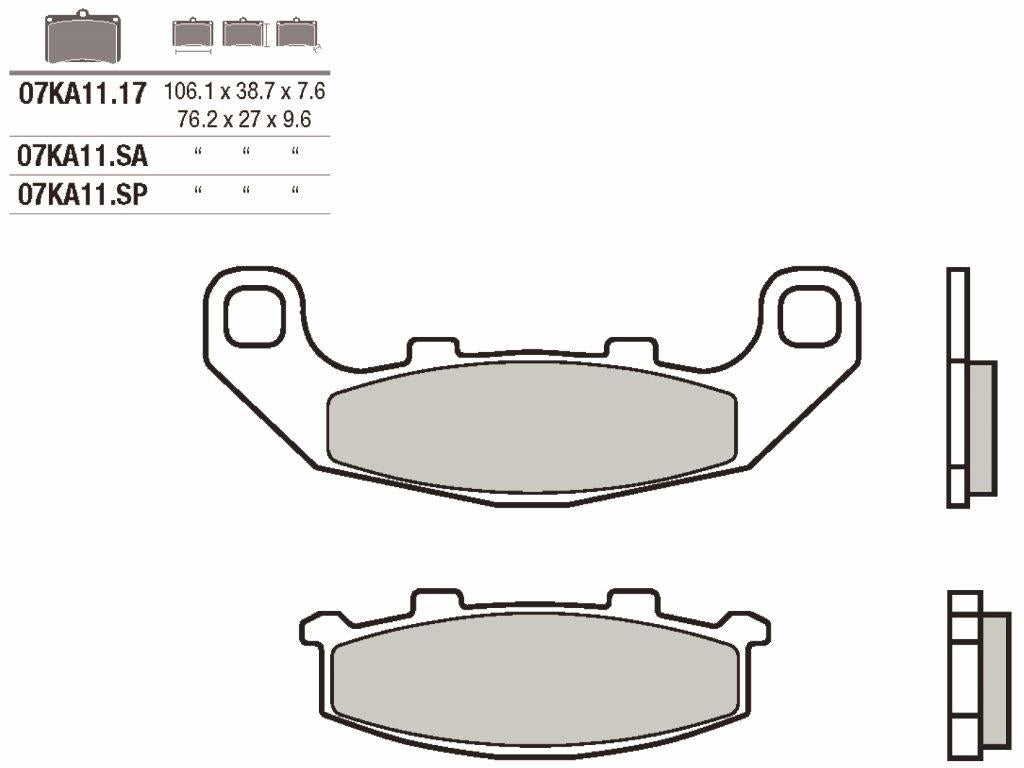 Pastillas de freno Brembo genuinas (07KA1117)