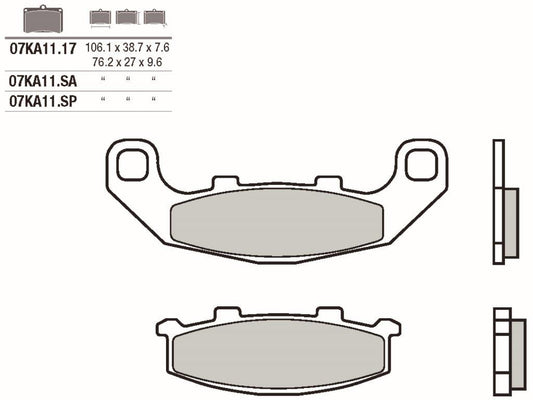 Pastillas de freno Brembo genuinas (07KA1117)