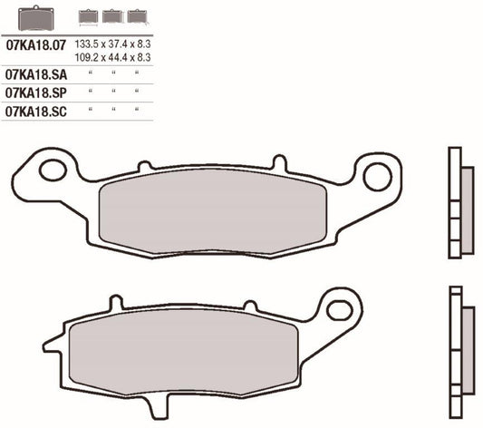 Pastillas freno Brembo Racing SC genuino
