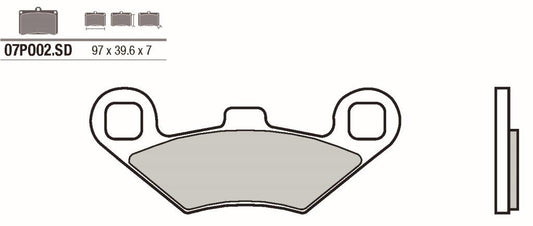 Pastillas freno Brembo sinterizadas (07PO02SD)