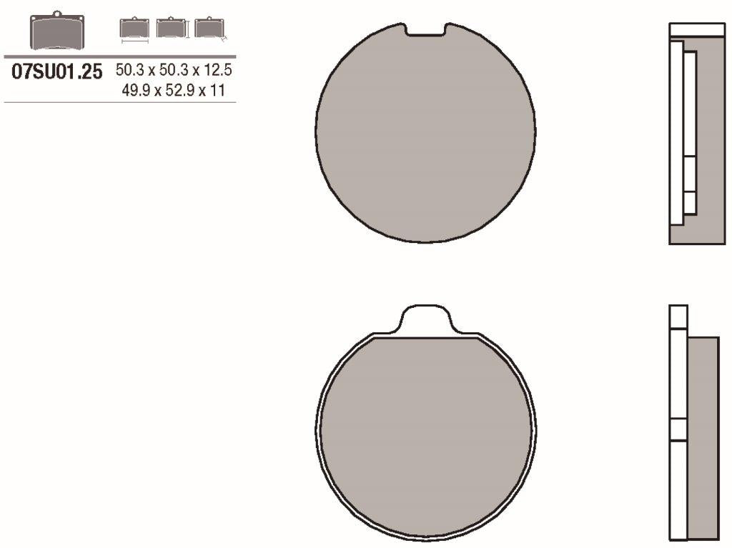 Pastillas de freno Brembo genuinas (07SU0125)