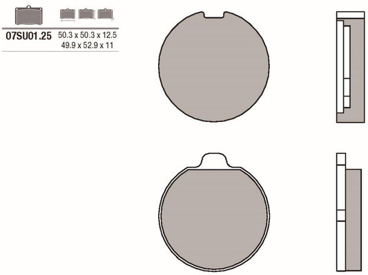 Pastillas de freno Brembo genuinas (07SU0125)