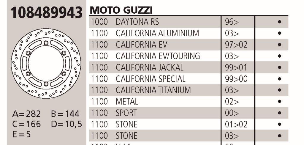 Disco BREMBO Genuine  GUZZI 800 DAYTONA