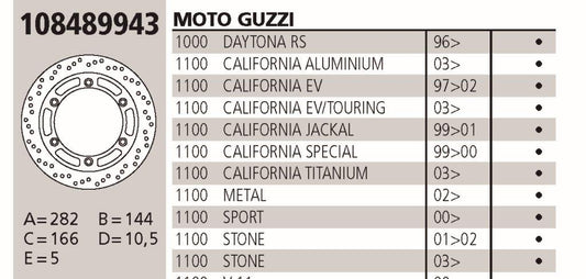 Disco BREMBO Genuine  GUZZI 800 DAYTONA