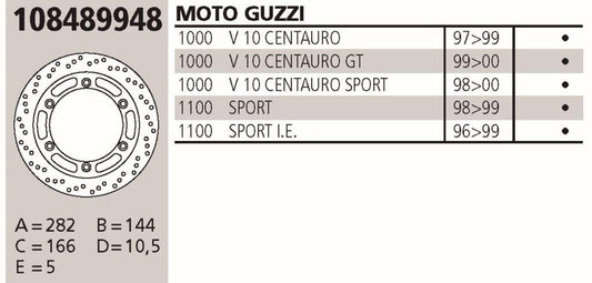 Disco BREMBO Genuine  MOTO GUZZI 1000 VARIS