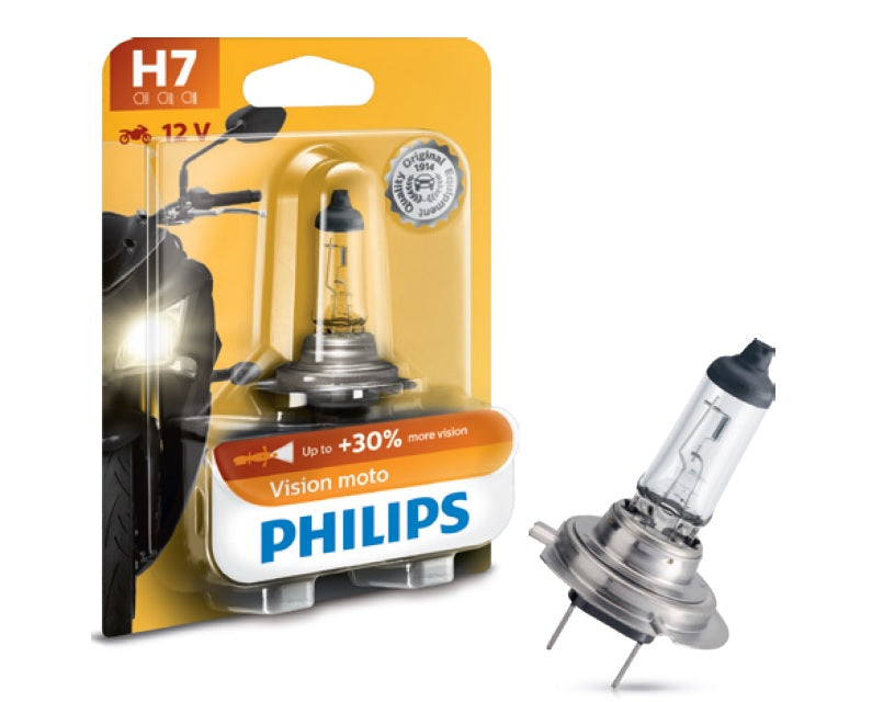 Lámpara Philips de óptica Halógena H7 Vision Moto 12V 55W