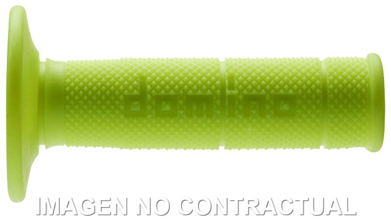 Puños Domino OFF Road Amarillo Fluor Cerrados D 22 mm L 118 mm
