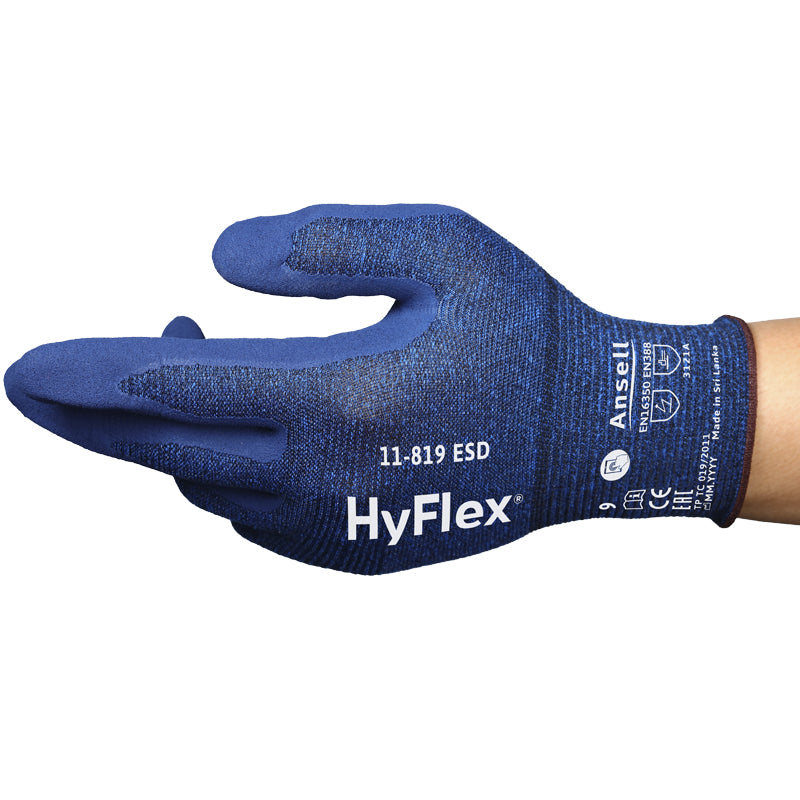 GUANTES ANSELL HYFLEX 11-819 ESD TALLA 8 (medida M)