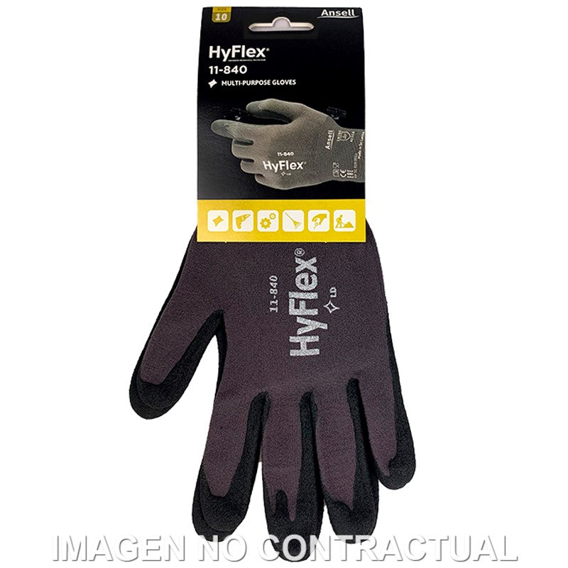 GUANTES ANSELL HYFLEX 11-840 Pro TALLA 10 (medida XL)