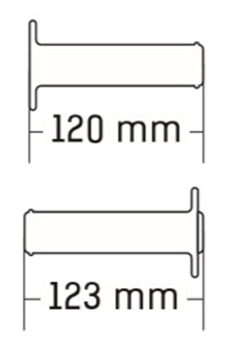 Puños Domino OFF Road RPS Gris - Naranja Cerrados D 22 mm L 120 mm