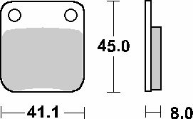 Pastilla de freno SBS P100-HF