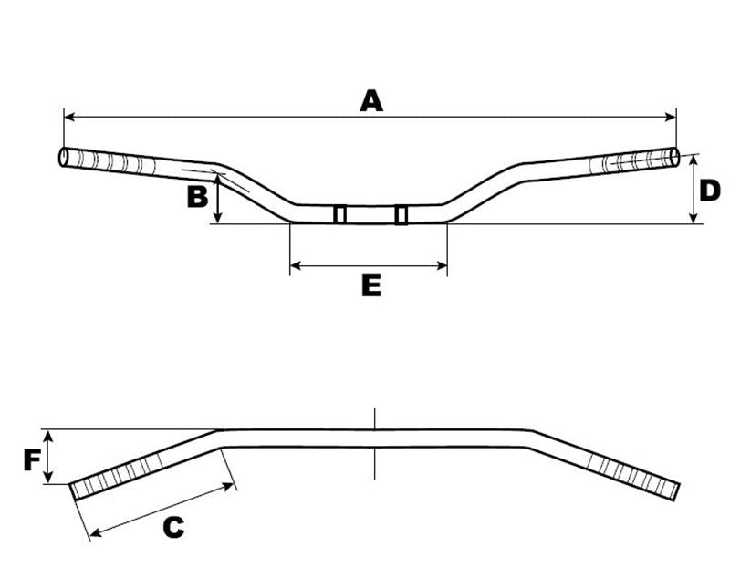 Manillar TRW Maxi Trail 28,6 mm Negro medium
