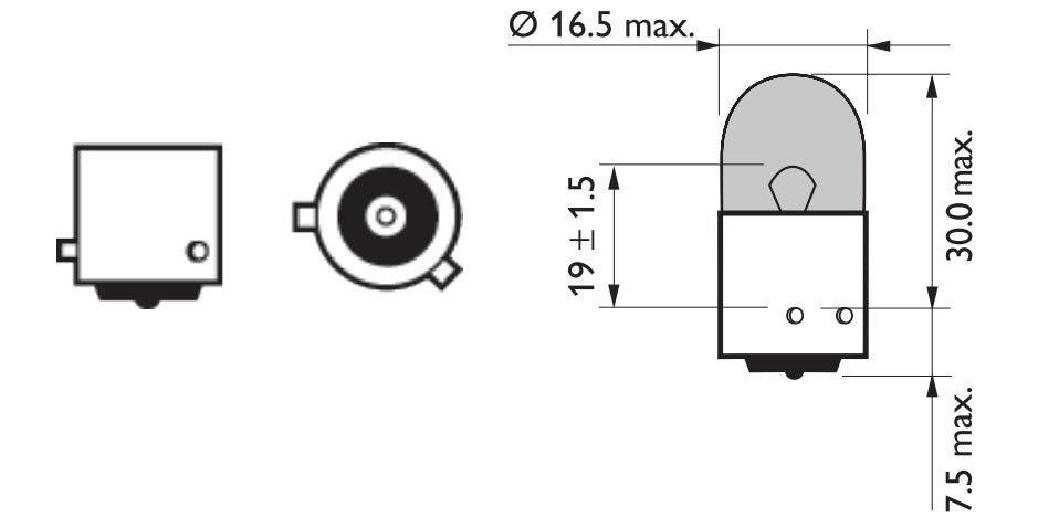 Lámpara Philips de intermitente RY10W 12V 10W Ambar