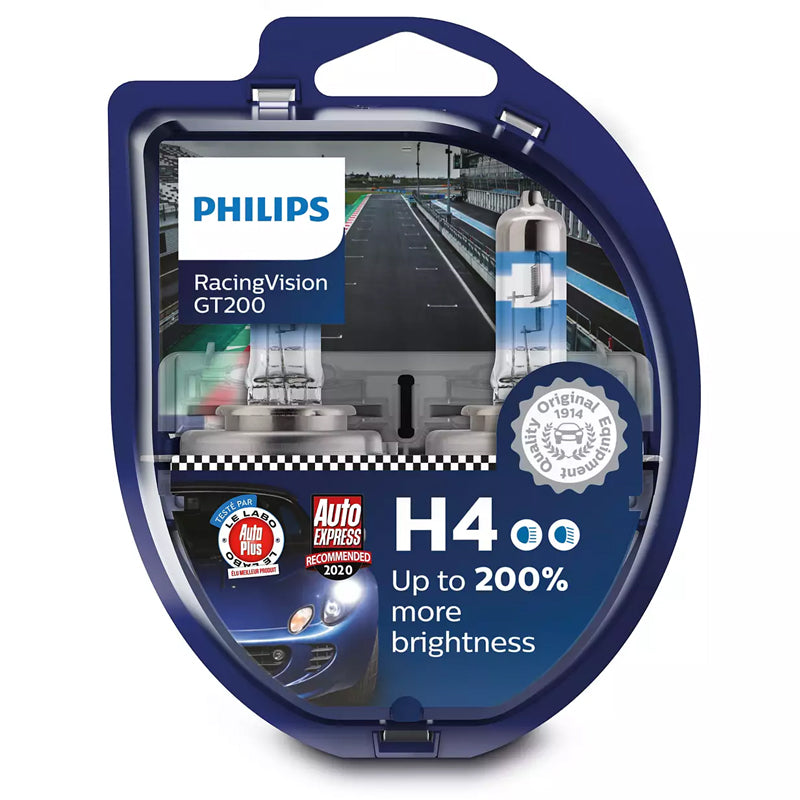 LAMPARA PHILIPS HALOGENA H4 RACING VISION MOTO 12V