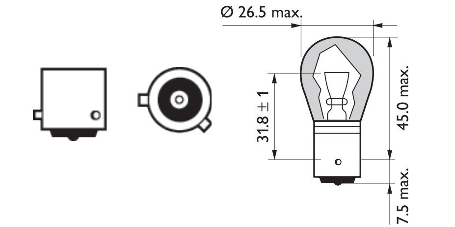Lámpara Philips de intermitente PY21W 12V 21W
