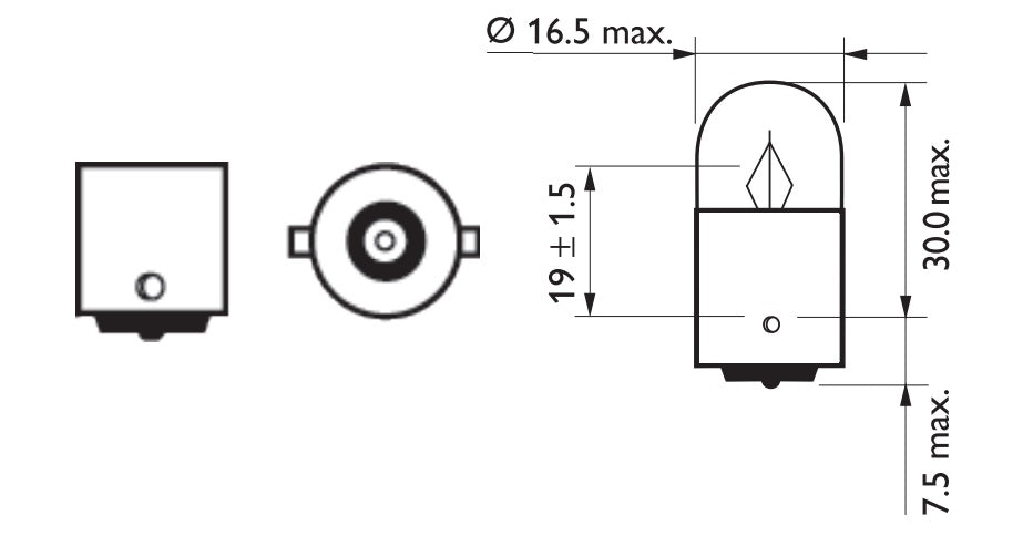 Lámpara Philips de posición/matrícula R5W 12V 5W