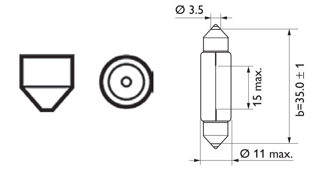 Lámpara Philips de tablero C5W 12V 5W