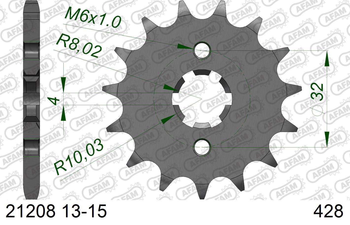 PIÑÓN AFAM 428x14 YAMAHA