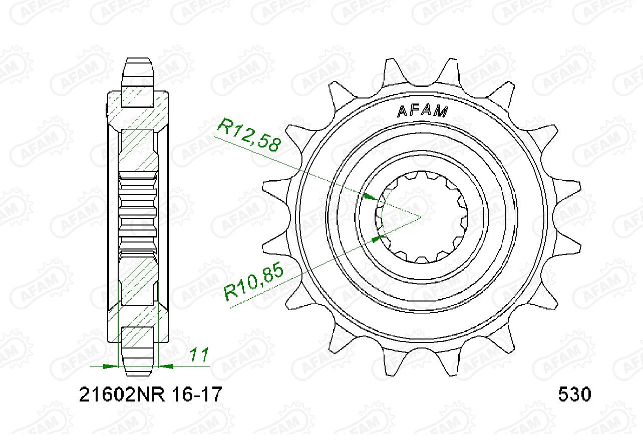 PIÑÓN AFAM 530x16 YAMAHA