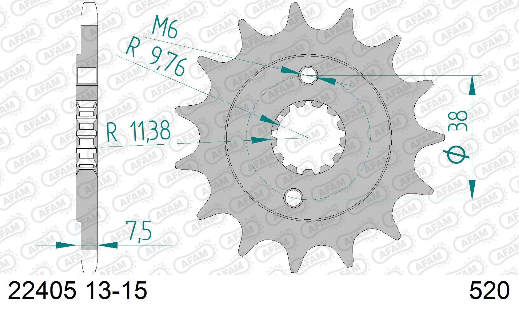 PIÑÓN AFAM 520x14 SUZUKI
