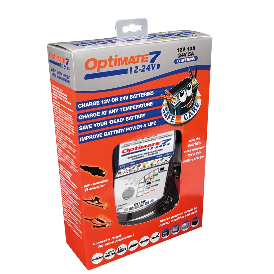 Cargador/Mantenedor de baterías Optimate 7 12V. - 24V. TM-260