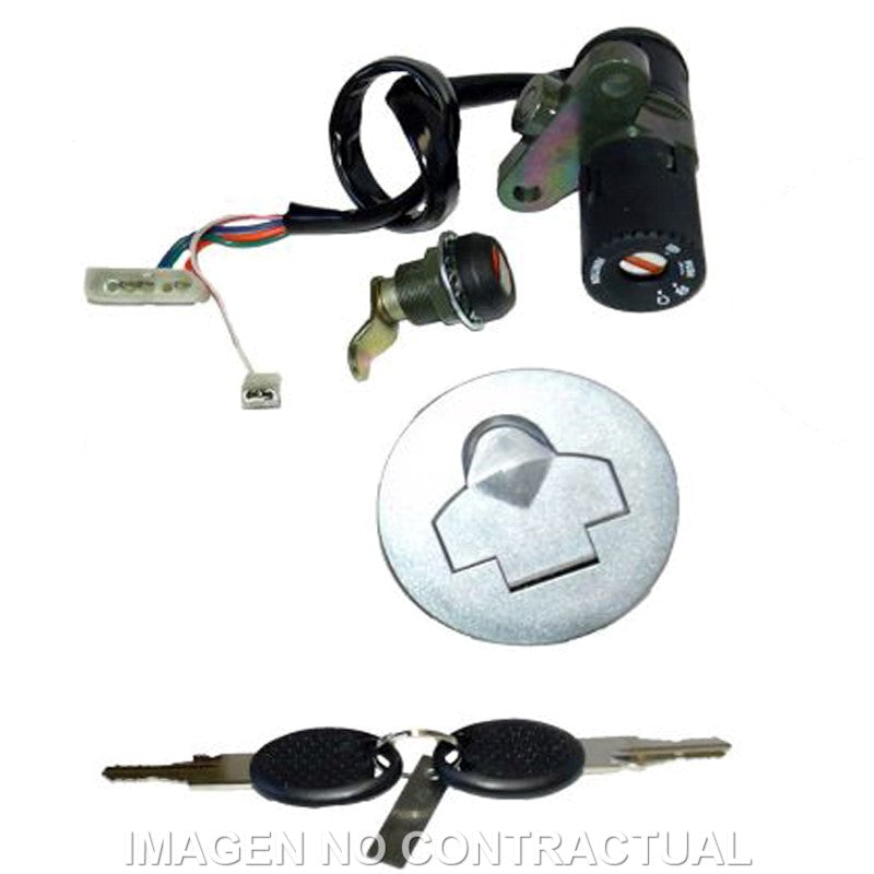 Kit llaves contacto, sillín y depósito Peugeot 50 XP6