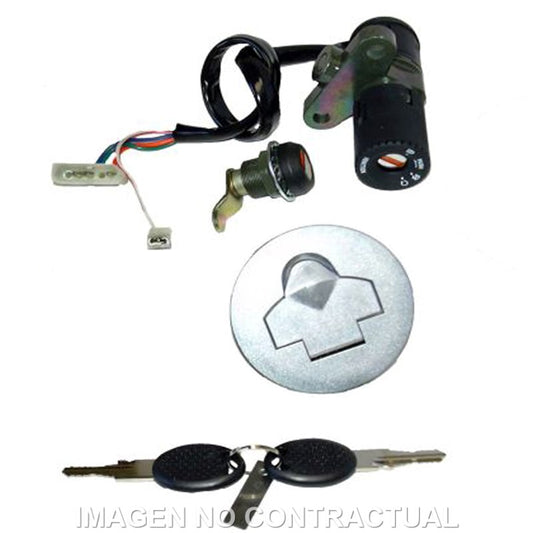 Kit llaves contacto, sillín y depósito Peugeot 50 XP6