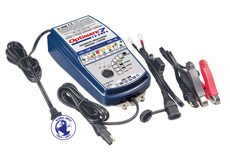 Cargador/Mantenedor de baterías Optimate 7 12V. - 24V. TM-260
