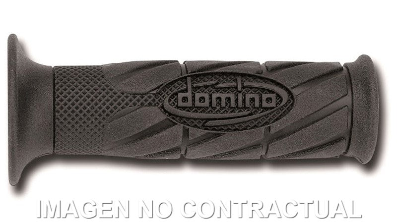 Puños Domino On Road con Logo Negros Cerrados D 22 mm L 120 mm