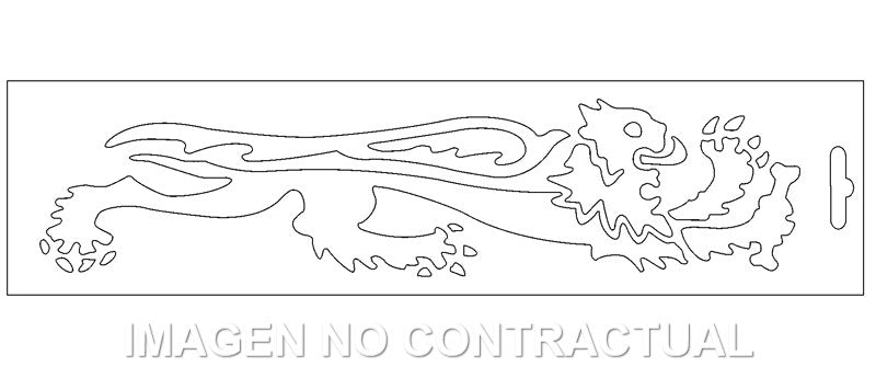 Adhesivo León Malossi Blanco Derecho 16,6 cm