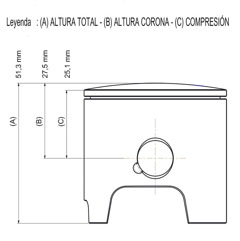 PISTÓN MALOSSI D.52 MM BIG BORE MINARELLI TOL. AA