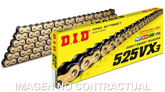 Cadena DID 525 VX3 (G&B) x 102 R