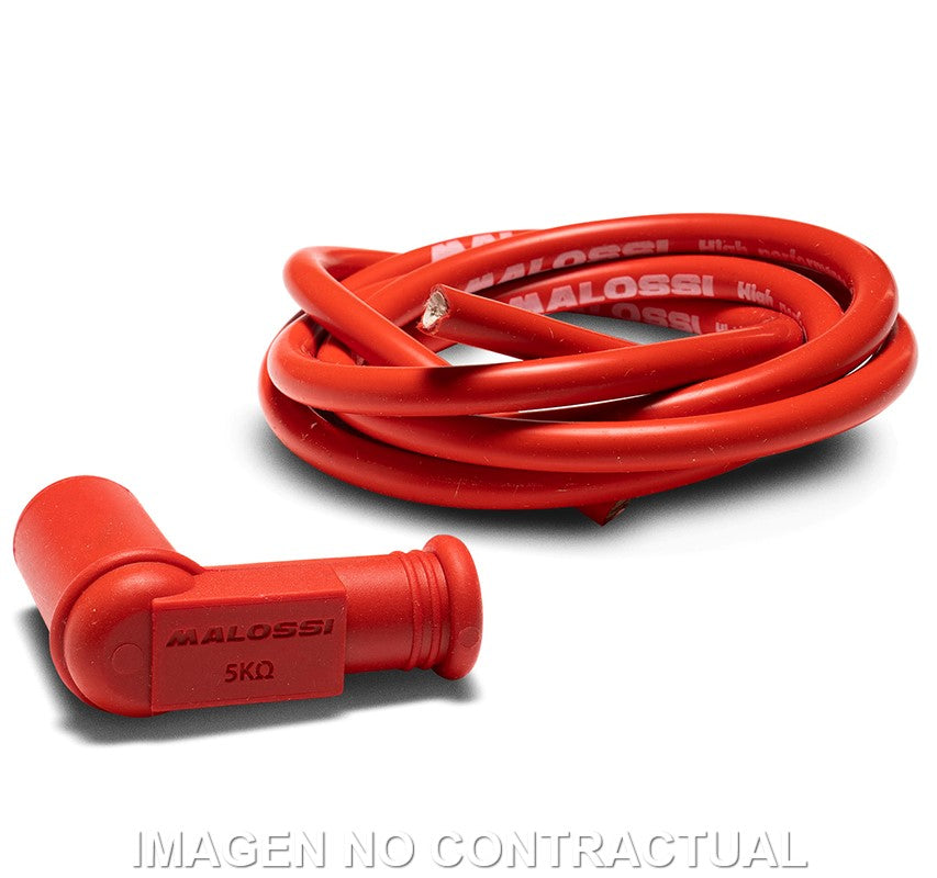 Pipa bujía Malossi blindada con cable