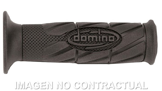 Puños Domino Scooter con Logo Negros abiertos Abiertos D 22 mm L 120 mm