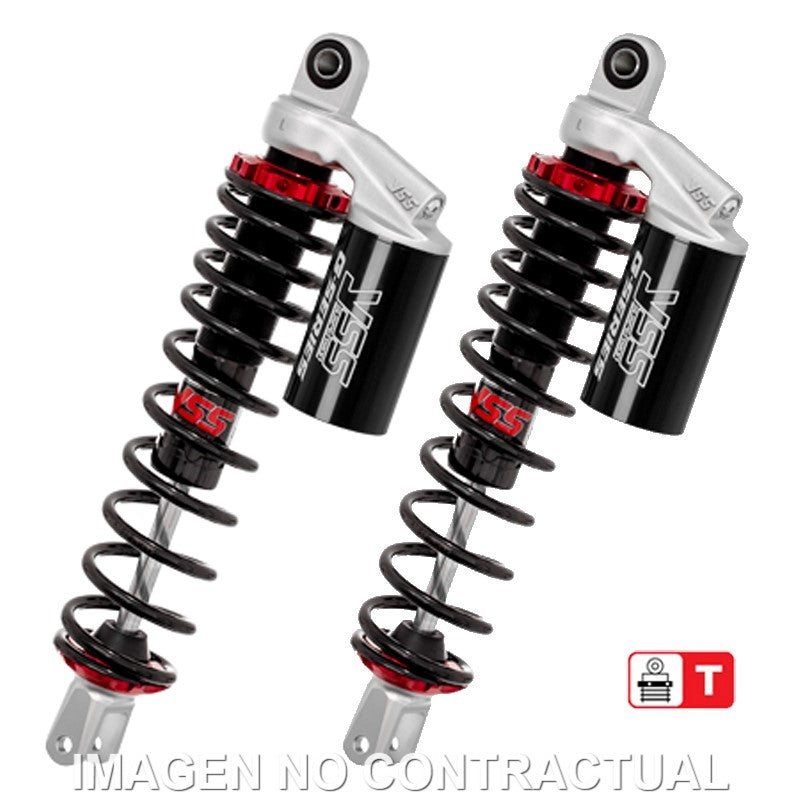 Juego Amortiguadores Traseros YSS Gas Eco Line c/Botella superior Yamaha X Max 300