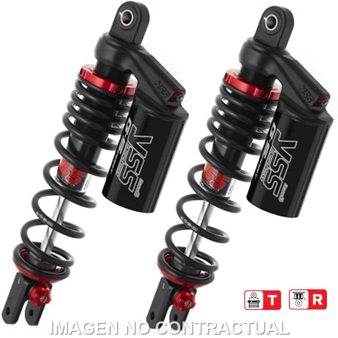 Juego Amortiguadores Traseros YSS Gas Top Line c/Botella superior Yamaha N-Max 125