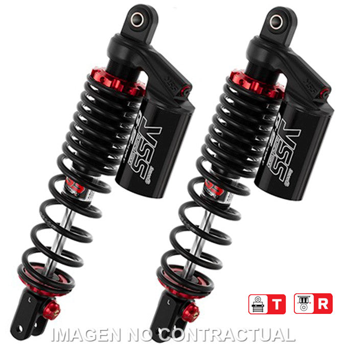 Juego Amortiguadores Traseros YSS Gas Top Line c/Botella superior Yamaha X-Max 300