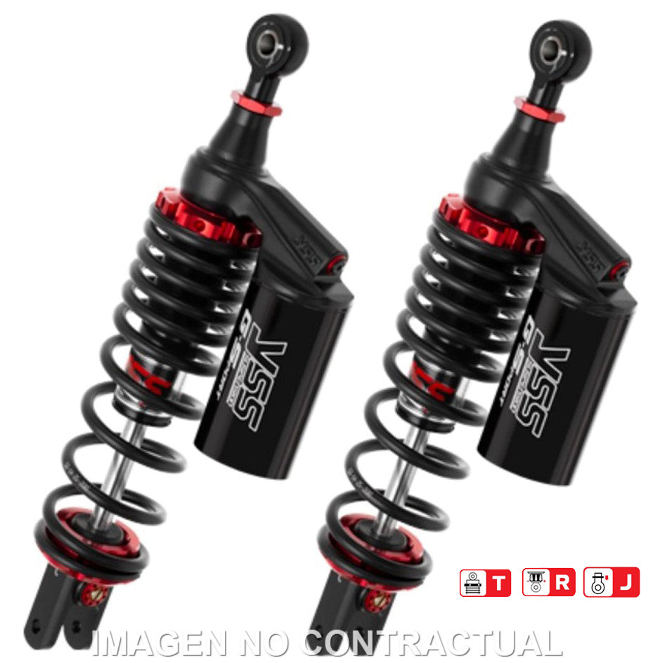 Juego Amortiguadores Traseros YSS Gas Top Line c/Botella superior Yamaha N-Max 125