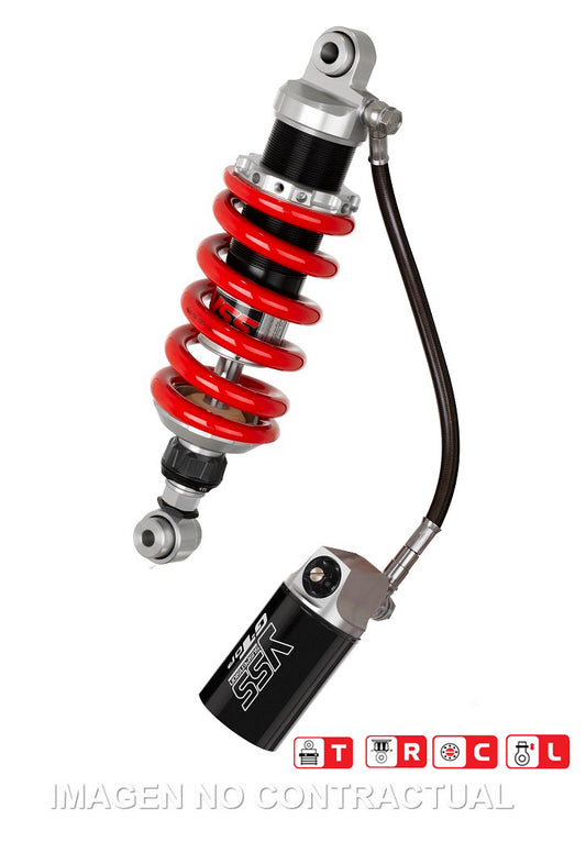 Amortiguador Trasero YSS Gas Top Line c/Botella con latiguillo Kawasaki ER6