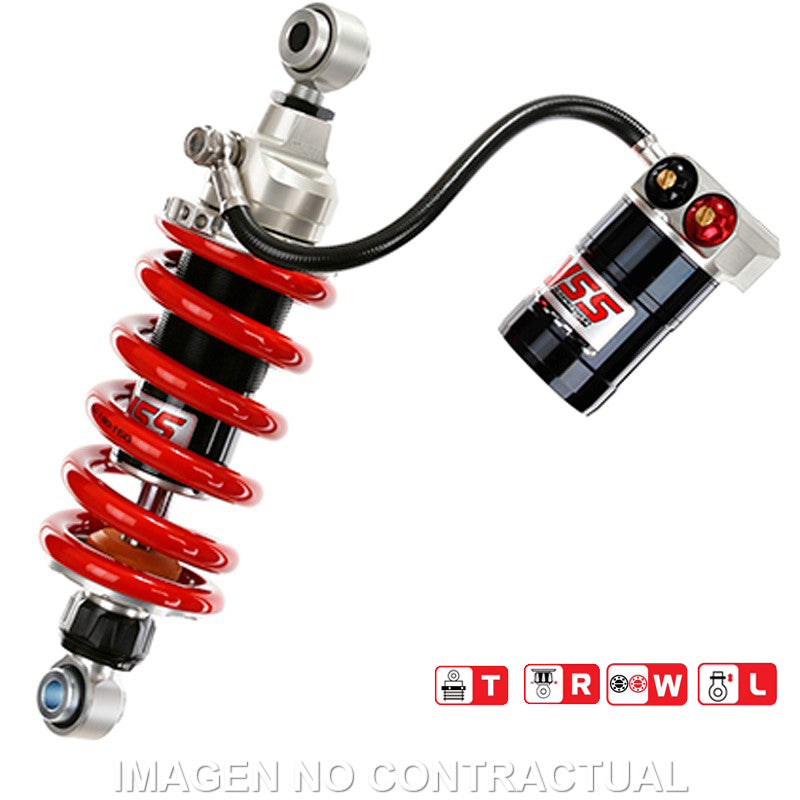 Amortiguador Trasero YSS Gas Top Line c/Botella con latiguillo Kawasaki ER6N